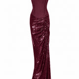 Luiza Burgundy Gown