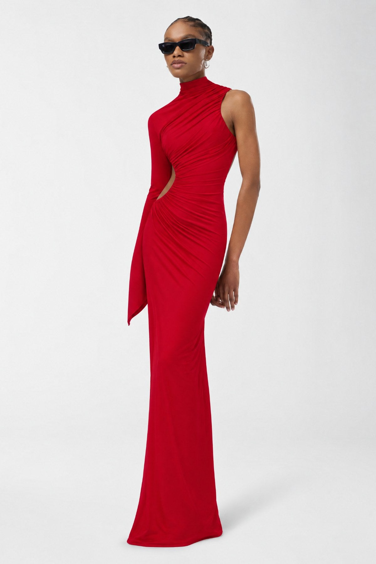 Sirena Red Long Dress - Kırmızı