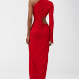 Sirena Red Long Dress - Kırmızı - Görsel 3