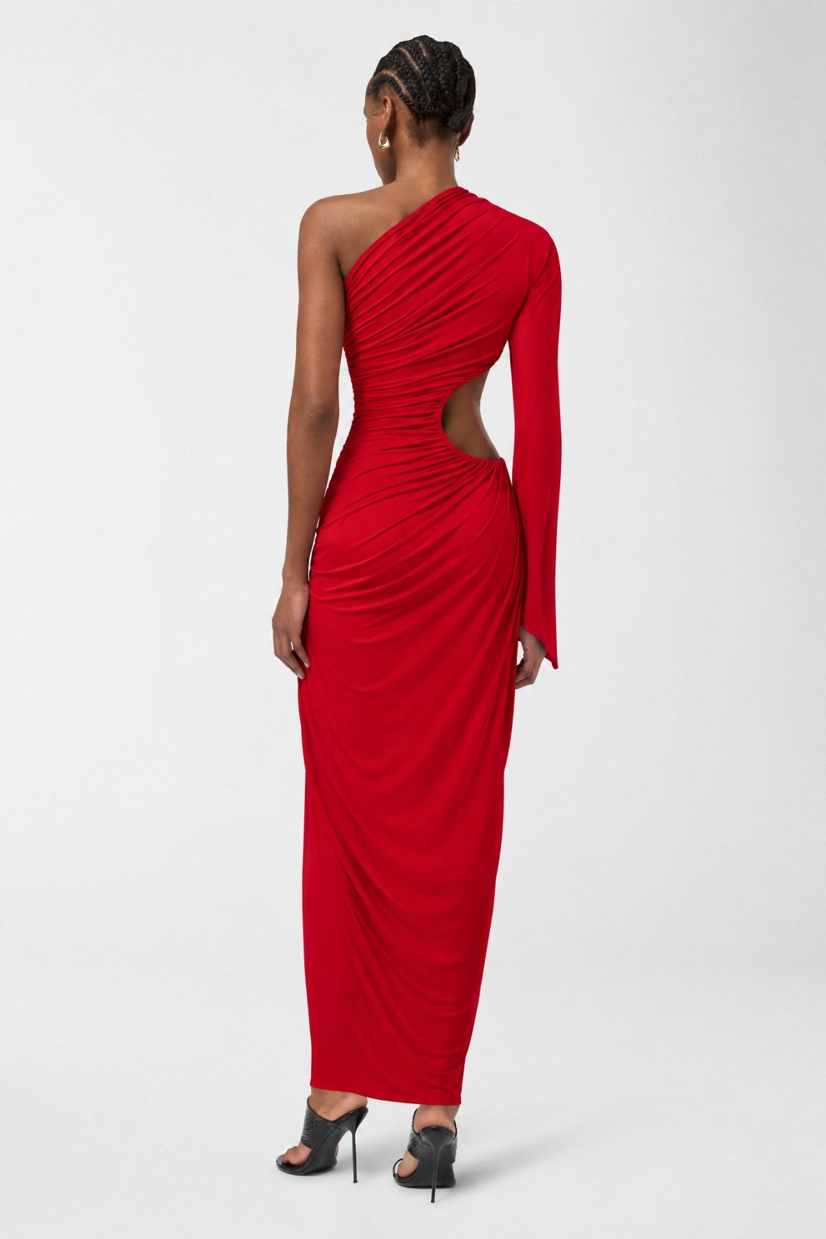 Sirena Red Long Dress - Kırmızı - Görsel 3