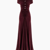 Solita Burgundy Dress